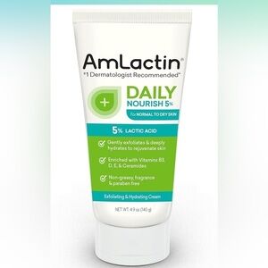 TWO Amlactin Daily Nourish 5% Lactic Acid Lotion - 4.9oz Each - Brand New Sealed
